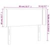 vidaXL Hoofdbord met randen 83x16x78/88 cm kunstleer wit