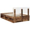 vidaXL Bedframe met hoofdeinde Oudhout 120 x 190 cm Massief grenenhout