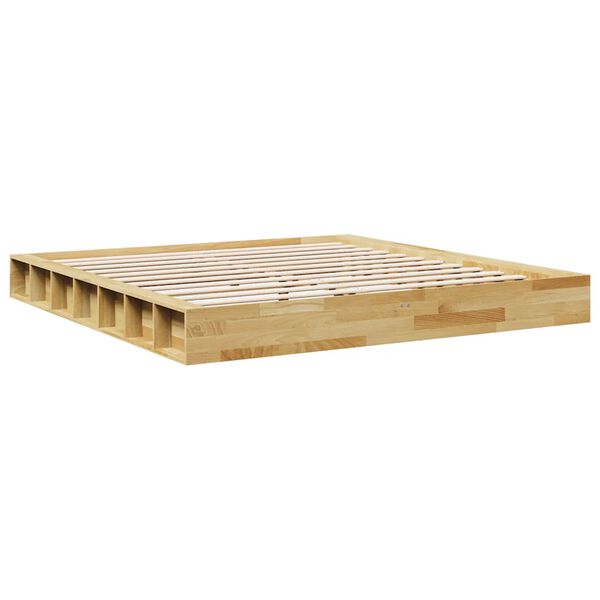 vidaXL Bedframe zonder matras 180x200 cm massief hout eiken
