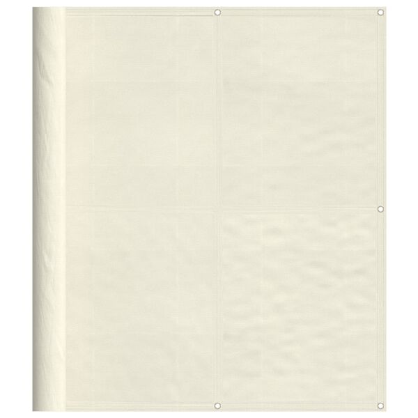 vidaXL Balkonscherm 120x700 cm 100% oxford polyester cr&egrave;mekleurig