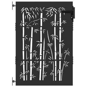 vidaXL Tuinpoort met slot Zwart 85 x 150 cm Poedergecoat staal