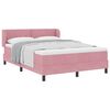 vidaXL Boxspringbed met matras Roze 160 x 200 cm Fluweel