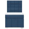 vidaXL Boxspring met matras stof blauw 90x200 cm