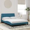 vidaXL Bedframe zonder matras "Hanko" fluweel blauw 140x200 cm