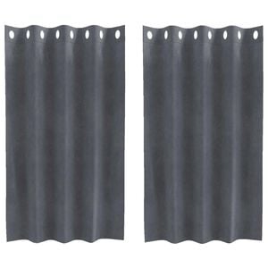vidaXL Verduisterende gordijnen 2 pcs Lichtgrijs 140 x 140 cm Fluweel
