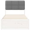 vidaXL Bedframe met Gevoerd Hoofdgedeelte Lichtgrijs 100 x 200 cm
