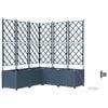 vidaXL Tuin Bloempot Grijs 40 x 40 x 125,5 cm Kunststof