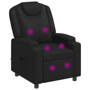 vidaXL Massage-relaxstoel Zwart 75 x 95 x 106 cm Stof
