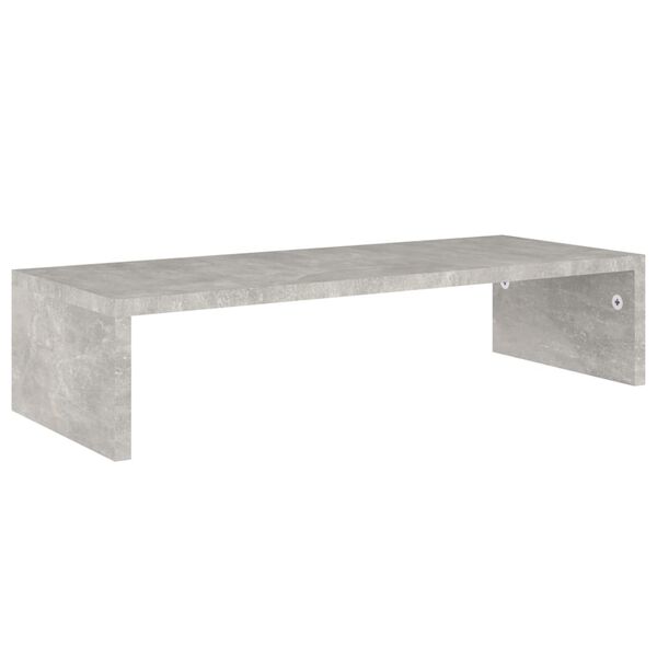 vidaXL Monitorstandaard 60x23,5x12 cm bewerkt hout betongrijs