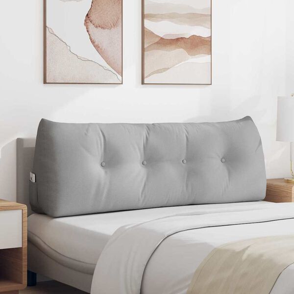 vidaXL Rugkussen Wolkengrijs 140 x 24 x 50 cm Stof