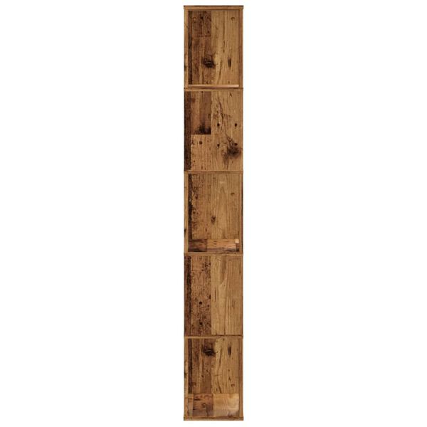 vidaXL Boekenkast 5-laags 45x23,5x162,5 cm bewerkt hout oud hout