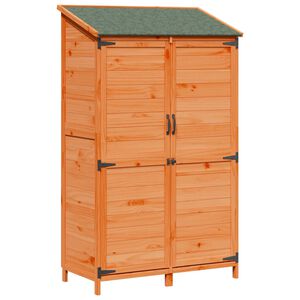 vidaXL Tuinschuur Bruin 106,5 x 56 x 176 cm Bewerkt hout