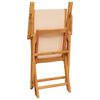 vidaXL Tuinstoelen 8 st inklapbaar stof en massief hout beige