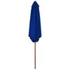 vidaXL Parasol met houten paal 270 cm blauw