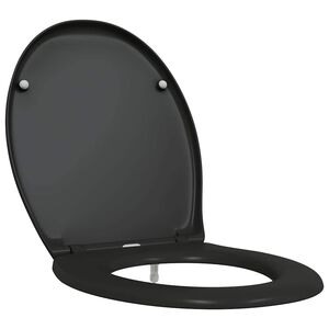 vidaXL Toiletzitting Zwart 47 x 37 x 4 cm Duroplast