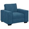 vidaXL 3-delige Loungeset met kussens fluweel blauw