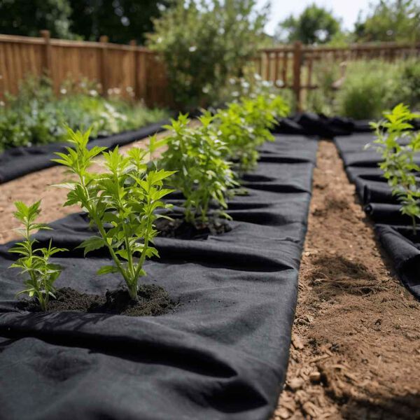 vidaXL Geotextielmembraan 1x50 m polyestervezel zwart