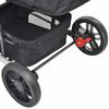 vidaXL Kinderwagen 2-in-1 aluminium blauw en zwart