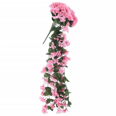 vidaXL Kunstbloemslingers 3 st 85 cm roze
