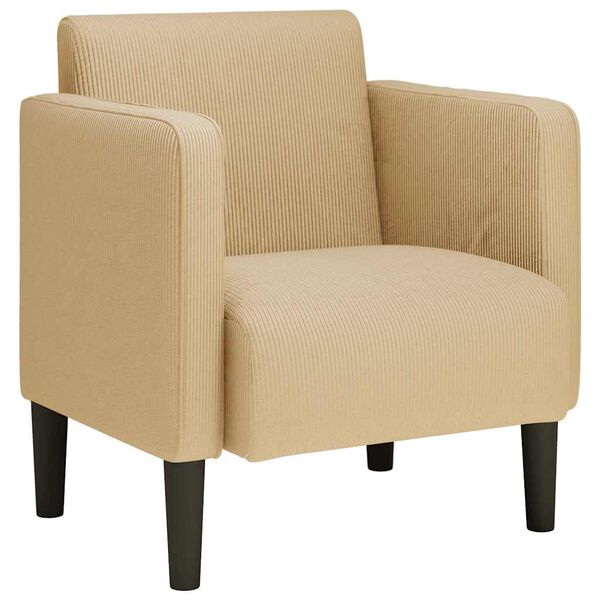 vidaXL Fauteuil met armleuningen 54 cm corduroy stof grijsgroen