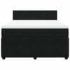 vidaXL Boxspring met matras fluweel zwart 160x200 cm