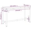 vidaXL Werkbankframe 140x50x79 cm metaal matzwart en matrood