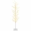 vidaXL Micro berken kerstboom Wit 20 x 20 x 180 cm Staal 459 LED's
