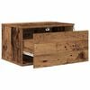 vidaXL Wandkastje met lade 2 pcs Oudhout Bewerkt hout