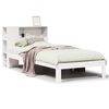 vidaXL Bed met boekenkast zonder matras grenenhout wit 75x190 cm