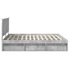 vidaXL Bedframe met hoofdeinde Beton 180 x 200 cm Massief grenenhout