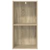 vidaXL Boekenkast met 2 schappen 40x30x76,5 cm bewerkt hout sonoma eik