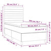 vidaXL Boxspring met matras en LED stof blauw 90x200 cm