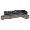 vidaXL Tuinbankenset 6 st Grijs Poly riet
