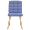 vidaXL Eetkamerstoelen 6 st stof jeansblauw