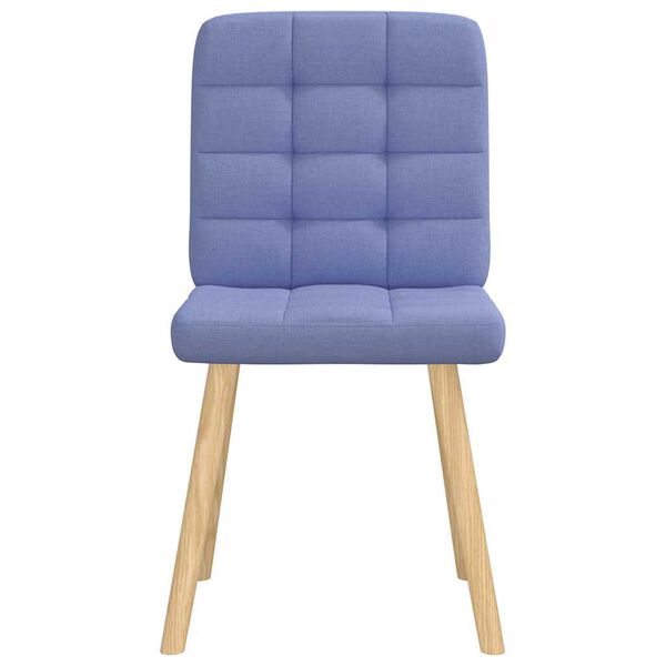vidaXL Eetkamerstoelen 6 st stof jeansblauw