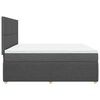 vidaXL Boxspring met matras stof donkergrijs 200x200 cm
