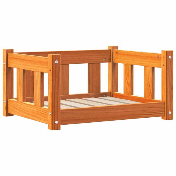 vidaXL Hondenbed Wasbruin 55 x 45 x 28 cm Massief grenenhout