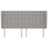vidaXL Hoofdbord met randen 163x23x118/128 cm stof lichtgrijs