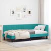 vidaXL Hoekbedframe met hoofdeinde Turquoise 90 cm x 190 cm Fluweel