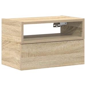 vidaXL Nachtkastje wandgemonteerd 45x26x28,5 cm sonoma eikenkleurig