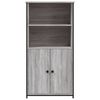 vidaXL Hoge kast 62x36x121,5 cm bewerkt hout grijs sonoma