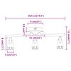 vidaXL Plafondspot met schijnwerpers Nikkel 36,5 x 10 x 12,5 cm Metaal