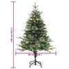 vidaXL Kerstboom met LED en dennenappels 150 cm PVC en PE groen