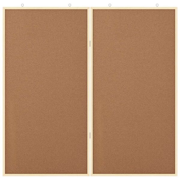 vidaXL Bulletinbord Bruin 80 x 80 x 1.4 cm Massief grenenhout