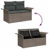 vidaXL Tuin Sofa Set met kussen met opslag met kussen 7 pcs Grijs