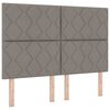 vidaXL LED Box Spring Bed met hoofdeinde Taupe 160 x 200 cm Stof