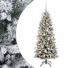vidaXL Kunstkerstboom met kerstbal 120 cm 150 LED's Warmwit PVC en PE