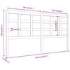 vidaXL Hoofdbord 185,5x4x100 cm massief grenenhout honingbruin
