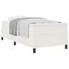 vidaXL Boxspring bed Crème en Wit 203 x 100 x 60 cm Katoenen stof