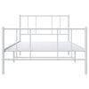vidaXL Bedframe met hoofd- en voeteneinde metaal wit 90x200 cm
